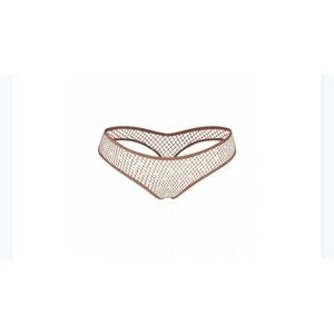 Swarovski x Skims Stretch Net Dipped Thong with Swarovski Crystals in gold large
